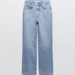 ZARA straight leg cropped jeans